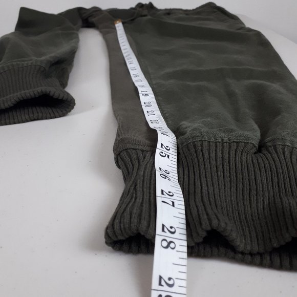 Roots Olive Green Linen Cotton Blend Joggers - Picture 9 of 16